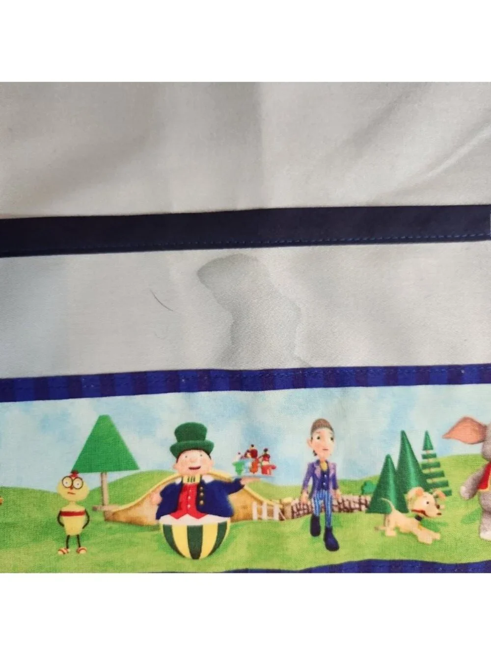 Vintage Noddy in Toyland Fabric Wall Hanging Organizer Pockets Toytown Decor